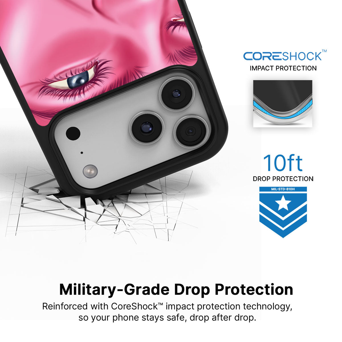 Pink Rage - iPhone 17 Pro Max Case #case type_core (magsafe), #case type_core (non magsafe)