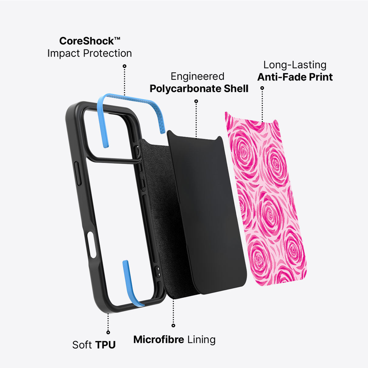 Rosy Reverie - iPhone 17 Pro Max Case #case type_core (non magsafe)