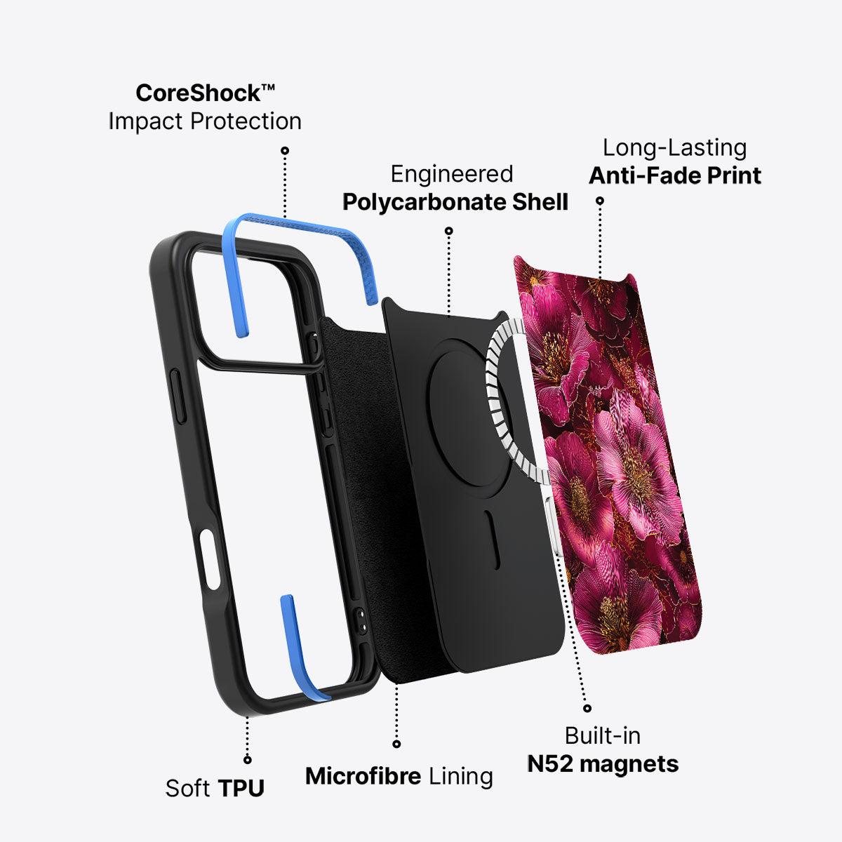 Ruby Flora - iPhone 17 Pro Max Case #case type_core (magsafe)