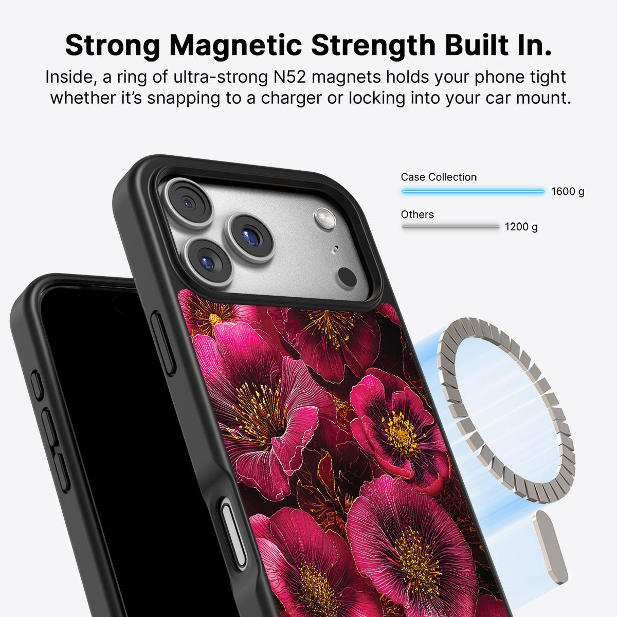 iPhone 17 Pro Max Case with MagSafe – Ruby Flora