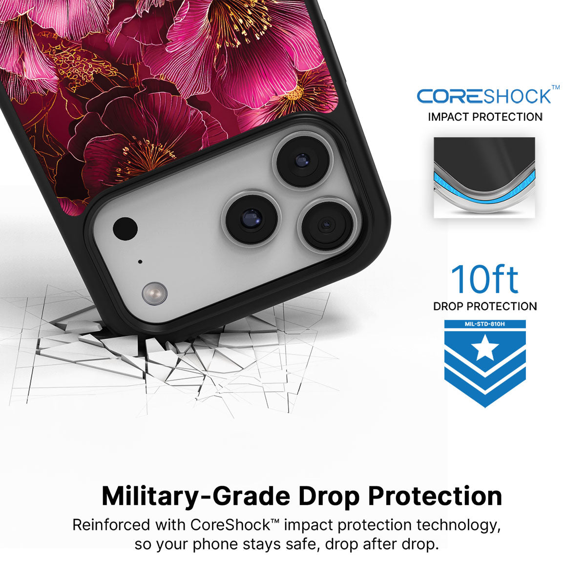 Ruby Flora - iPhone 17 Pro Max Case #case type_core (magsafe), #case type_core (non magsafe)