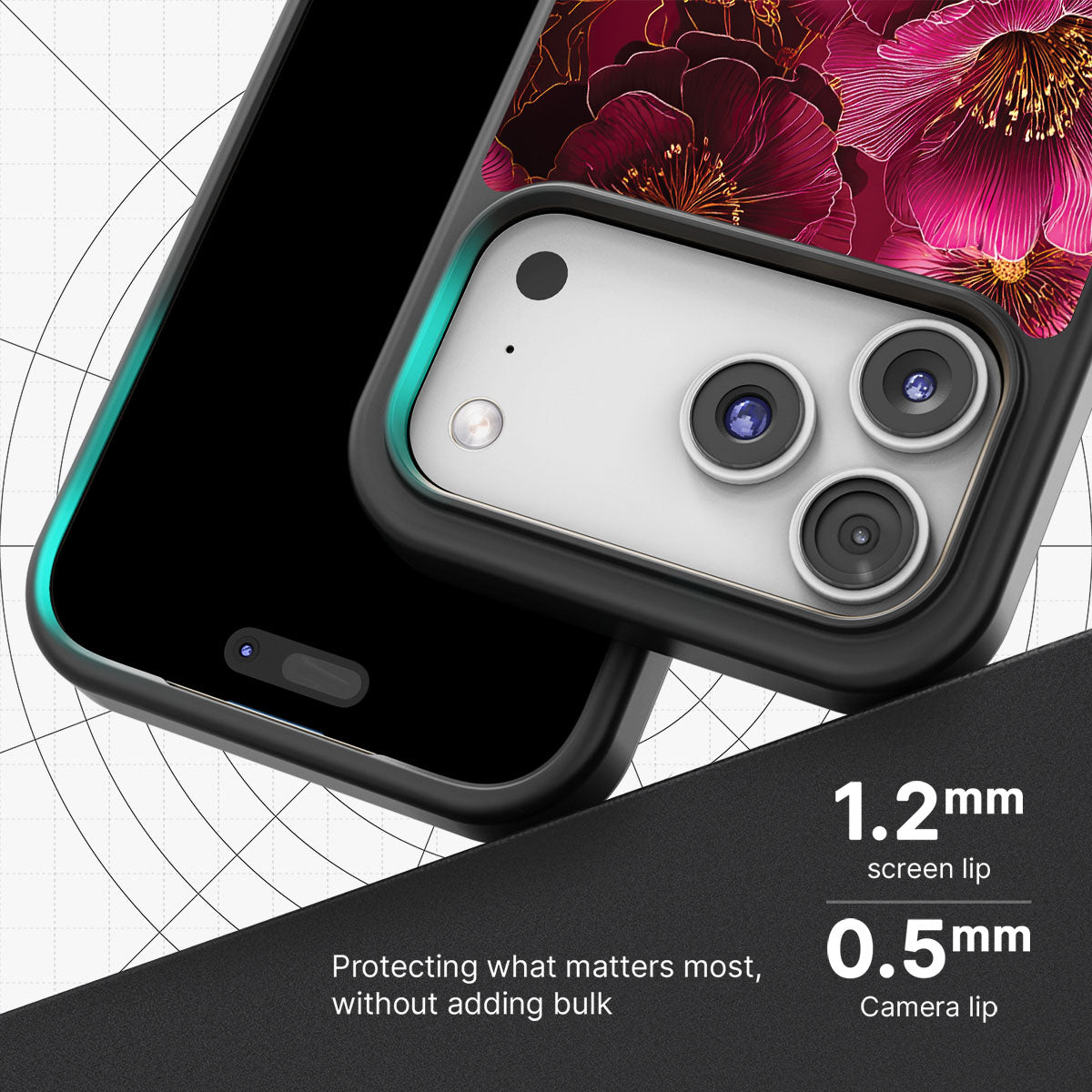 Ruby Flora - iPhone 17 Pro Max Case #case type_core (magsafe), #case type_core (non magsafe)