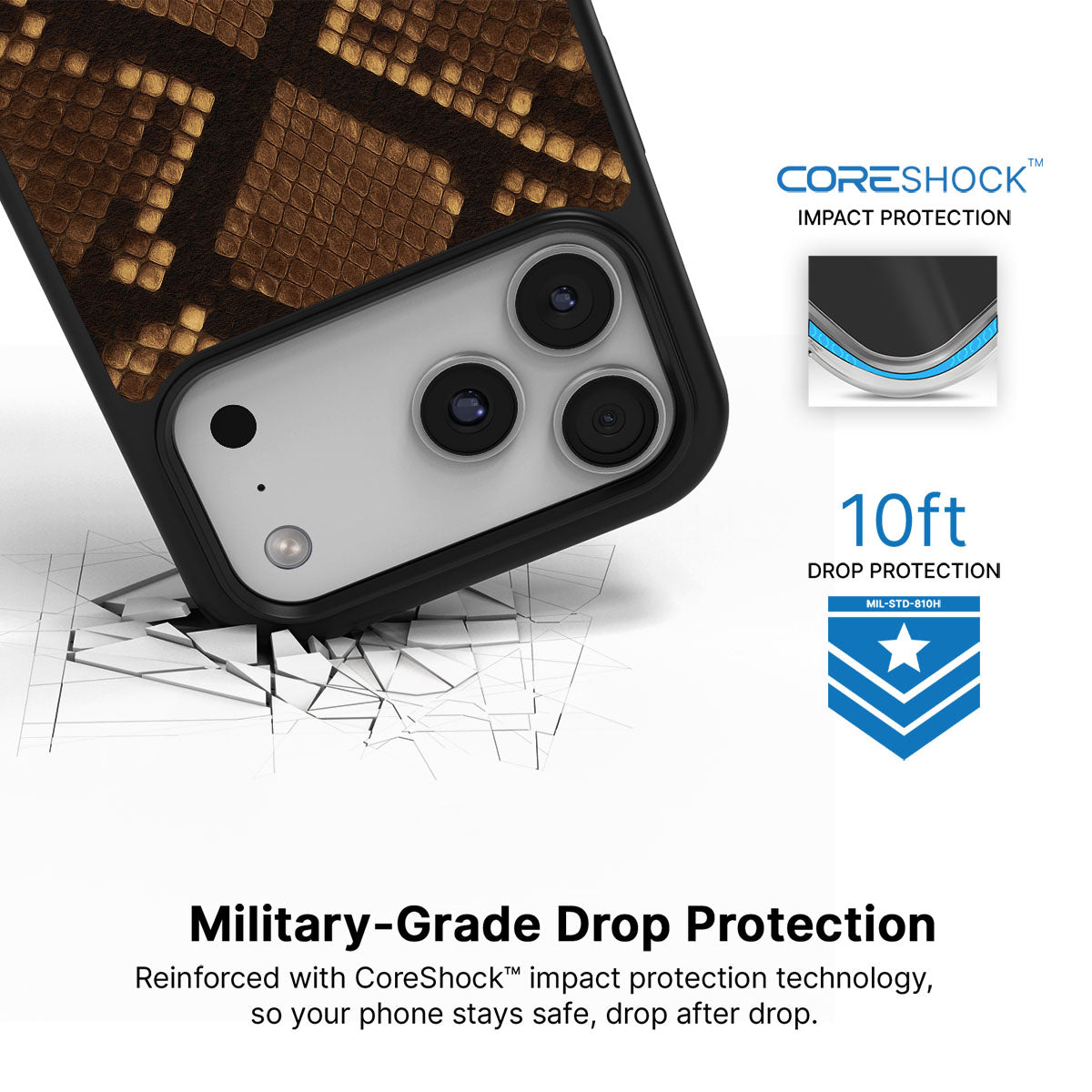 Sepia Snake - iPhone 17 Pro Max Case #case type_core (magsafe), #case type_core (non magsafe)