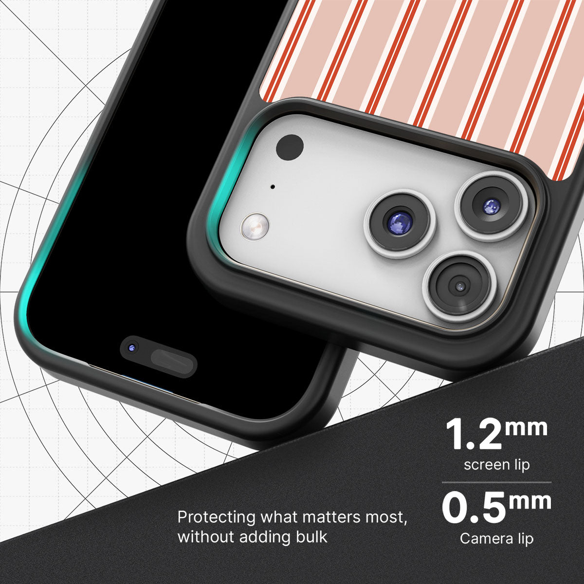 Vermillion Streak - iPhone 17 Pro Max Case #case type_core (magsafe), #case type_core (non magsafe)