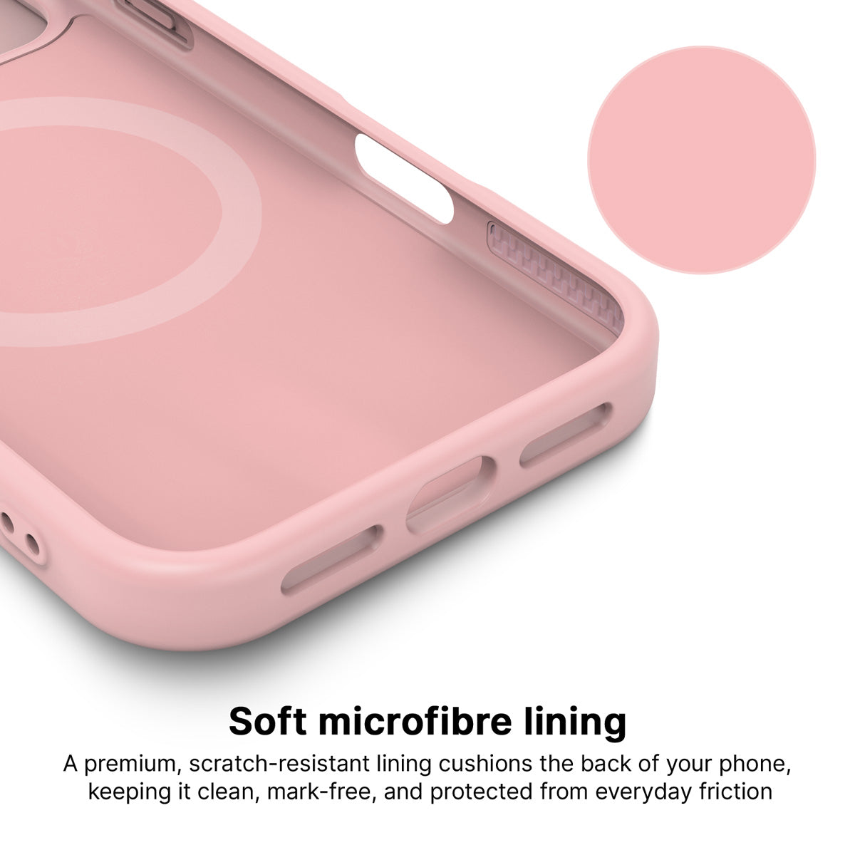 iPhone 18 Pro case interior – Ballet Tile microfibre lining