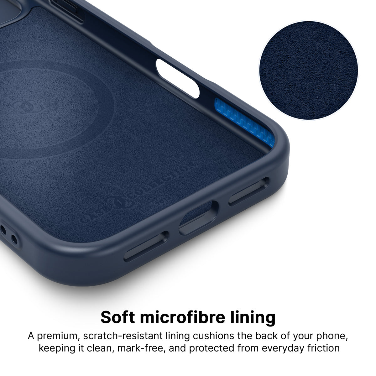 MagSafe case interior – Cosmic Seascape microfibre lining
