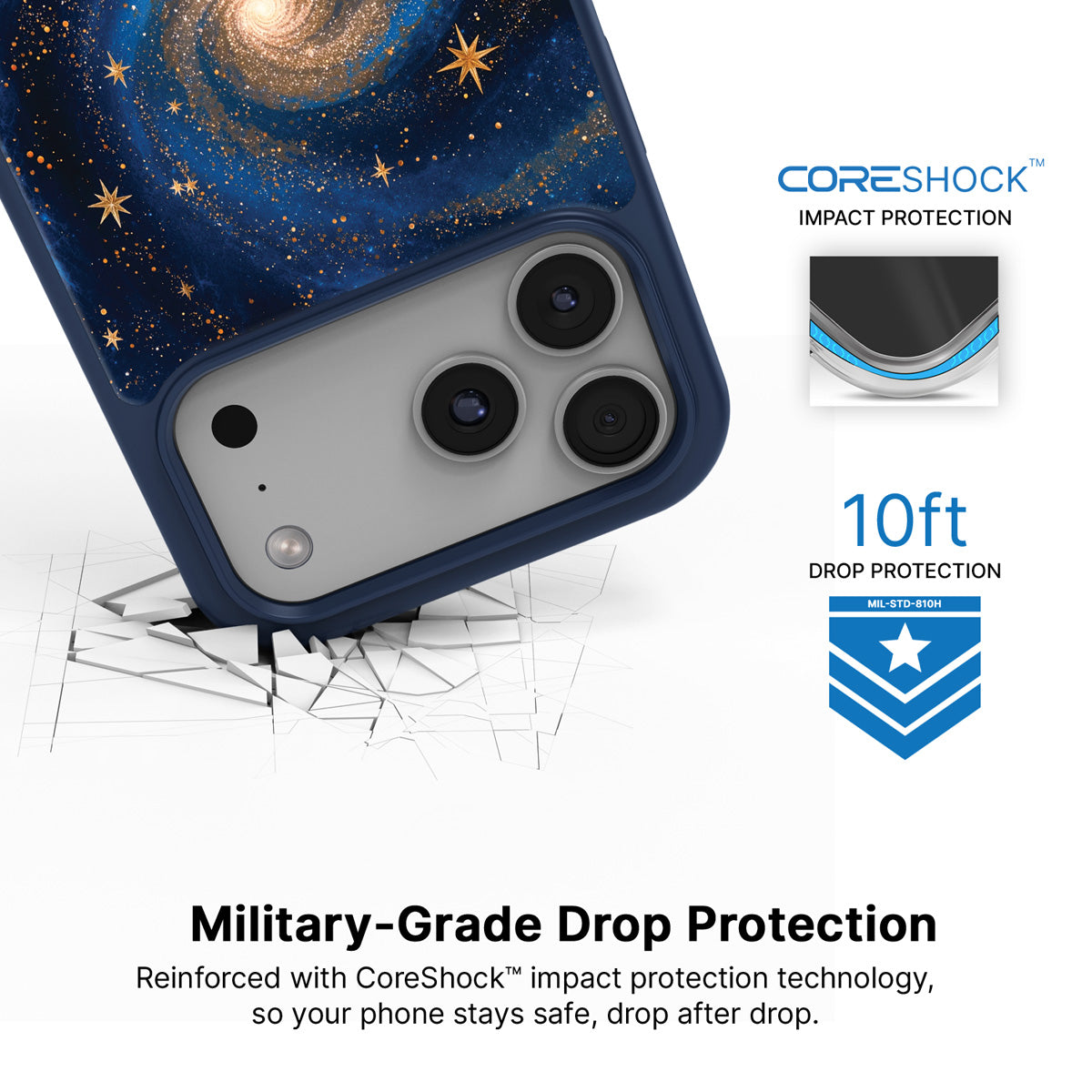 Cosmic Tide MagSafe case with drop protection