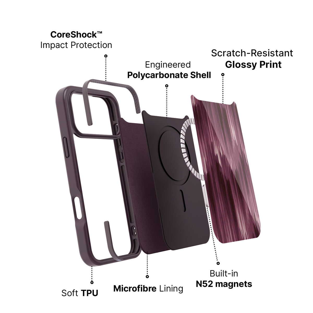 iPhone 18 Pro case construction – Ikat Haze phone case