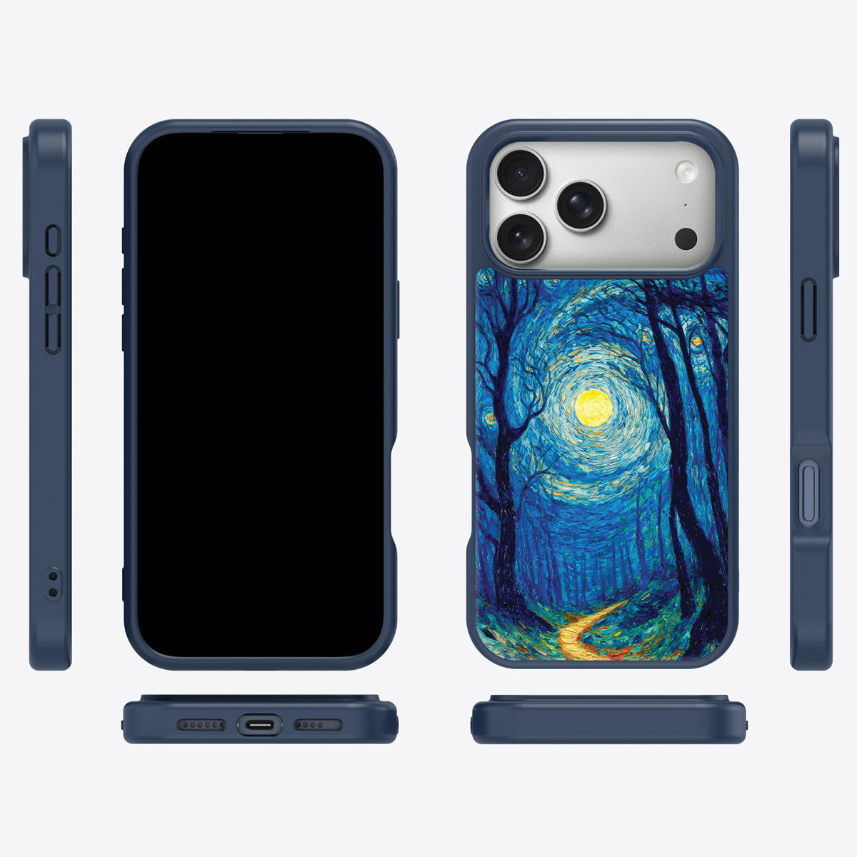 Moonlit Forest MagSafe case cover – multi-angle view