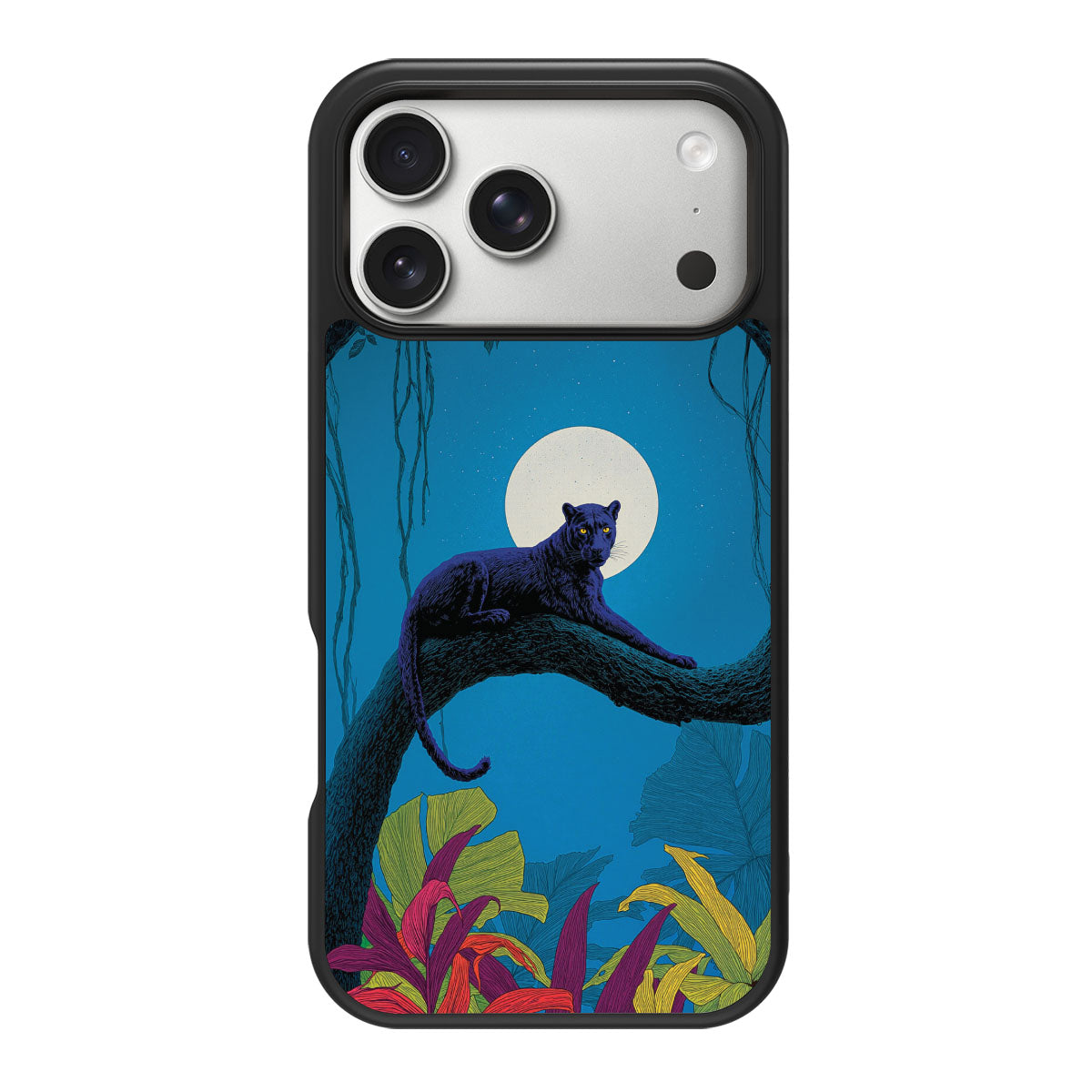 Leopard Designer iPhone 18 Pro Case – Tropic Panther | MagSafe