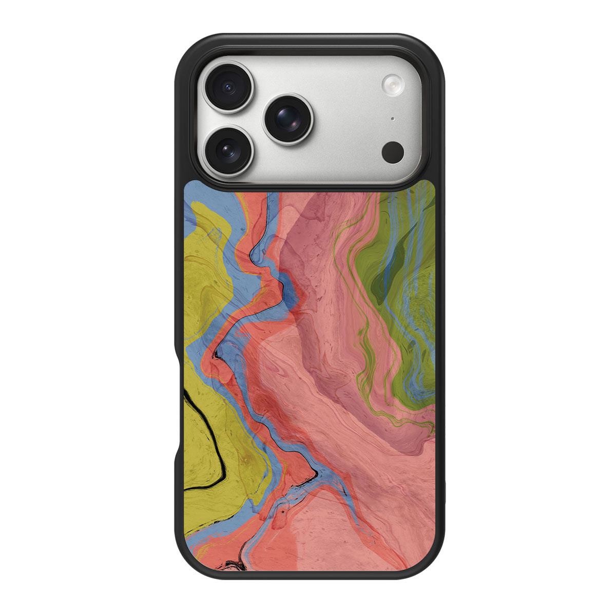 Coloured Rivers design back view – iPhone 18 Pro Max case