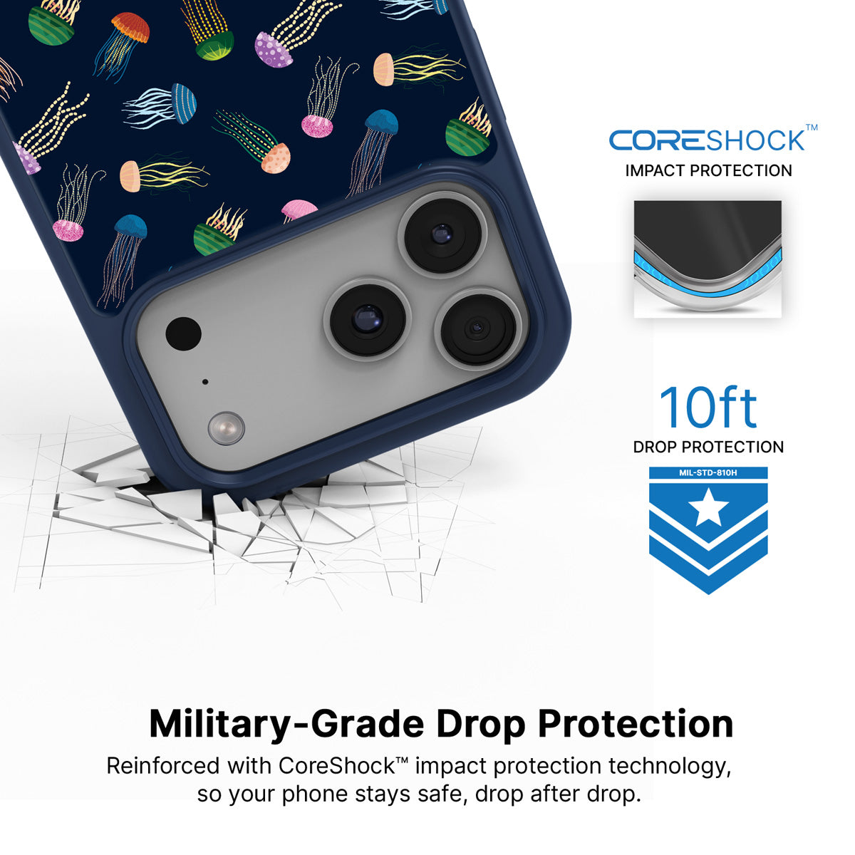 Jellyfish MagSafe case with drop protection