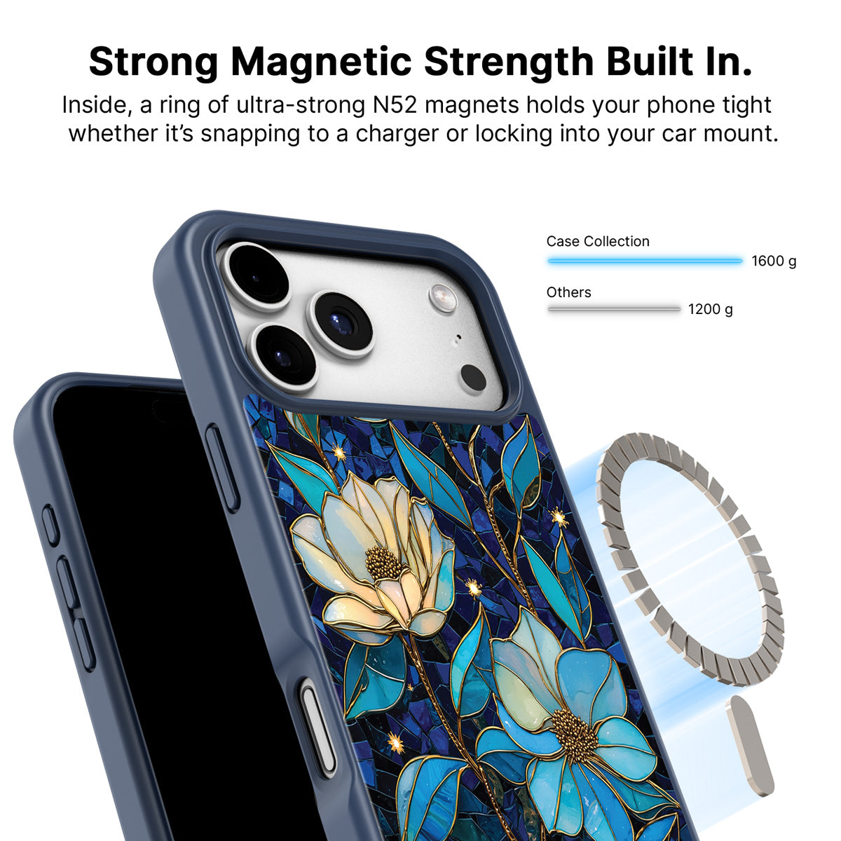 MagSafe case – Midnight Magnolia design