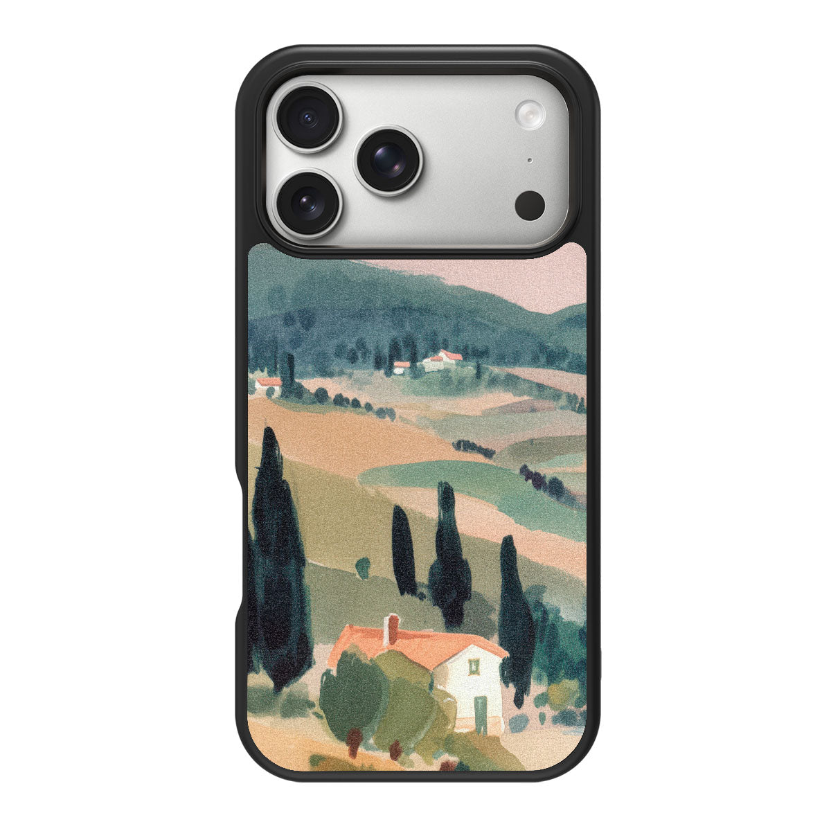 Tuscan Holiday design back view – iPhone 18 Pro Max case