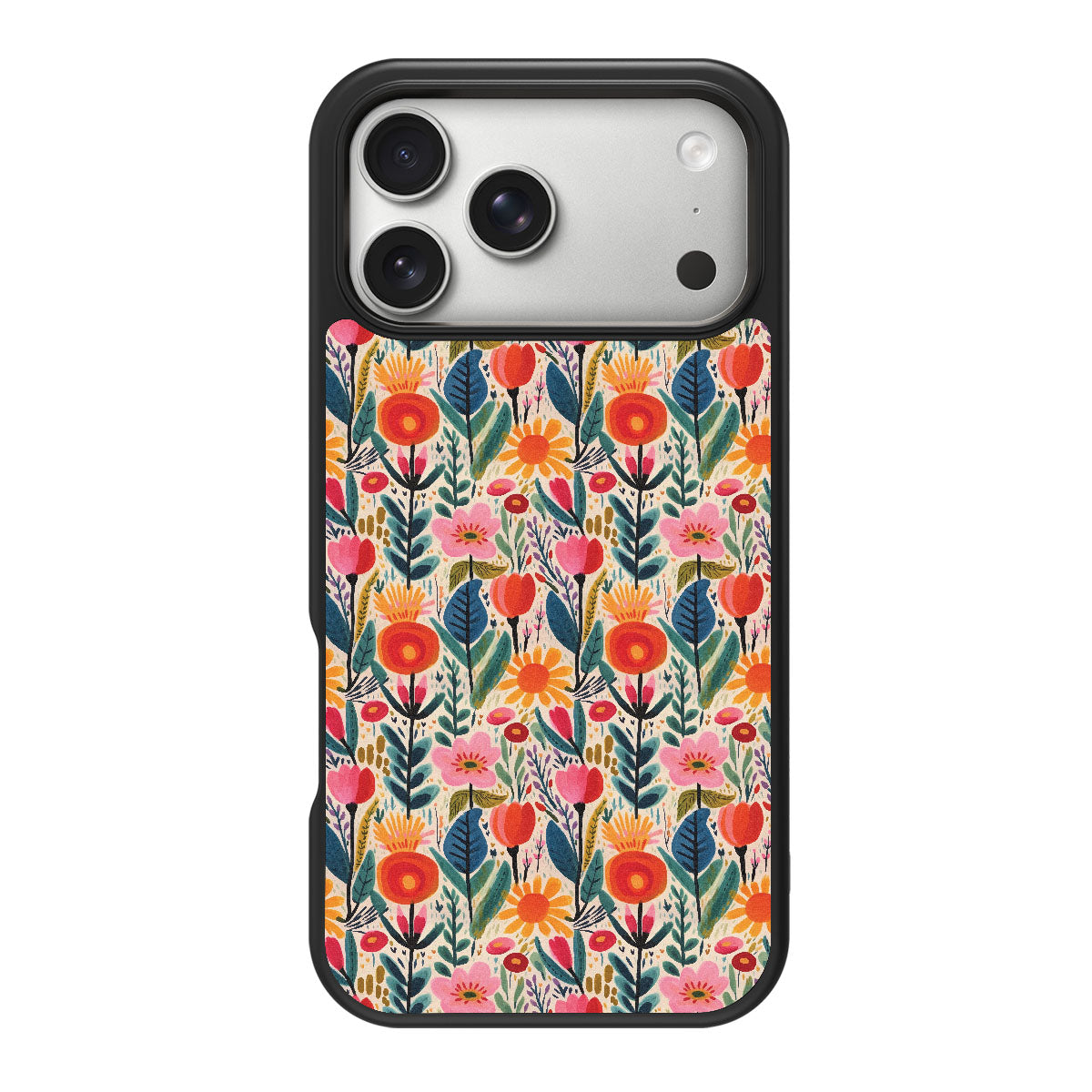 Wild Blossoms design back view – iPhone 18 Pro Max case