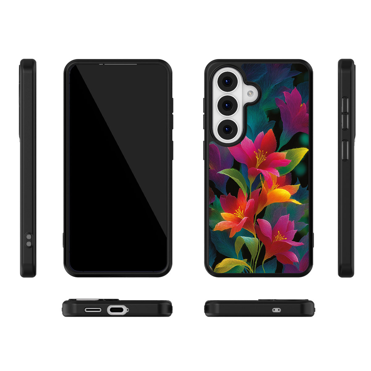 Jungle Bloom Samsung Galaxy S26 case – multi-angle view