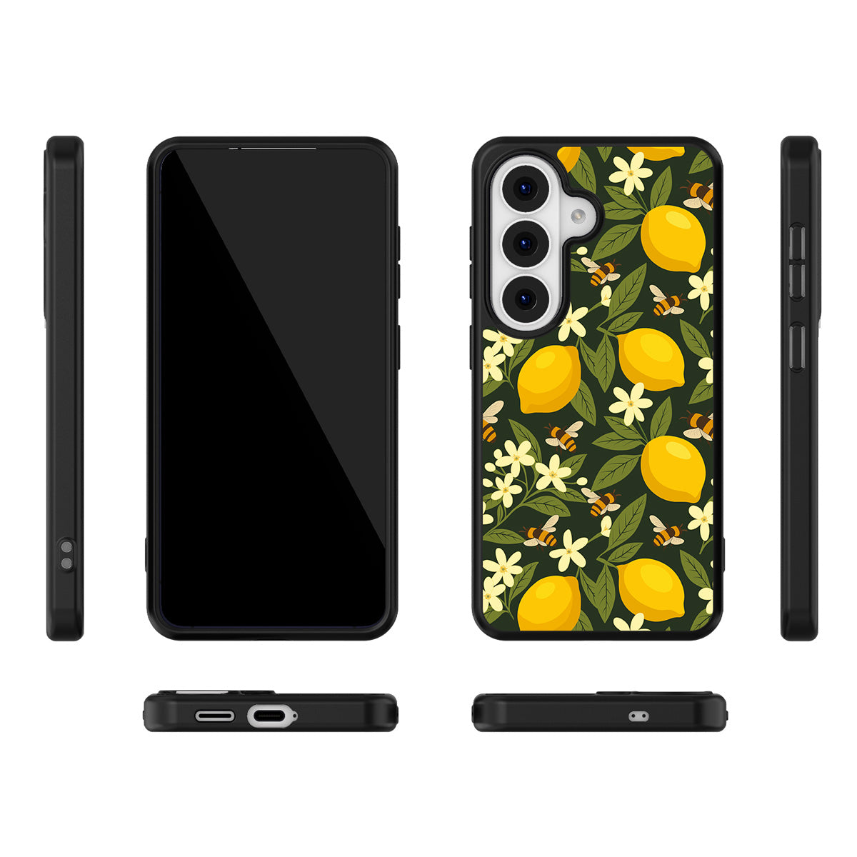 Lemon and Bees Samsung Galaxy S26 case cover – multi-angle view