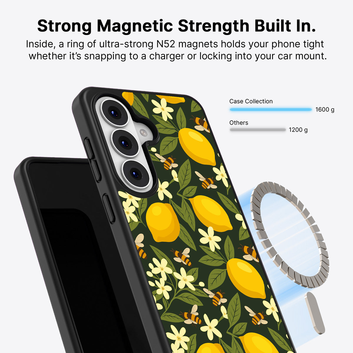 Samsung Galaxy S26 Plus case construction – Lemon and Bees phone case