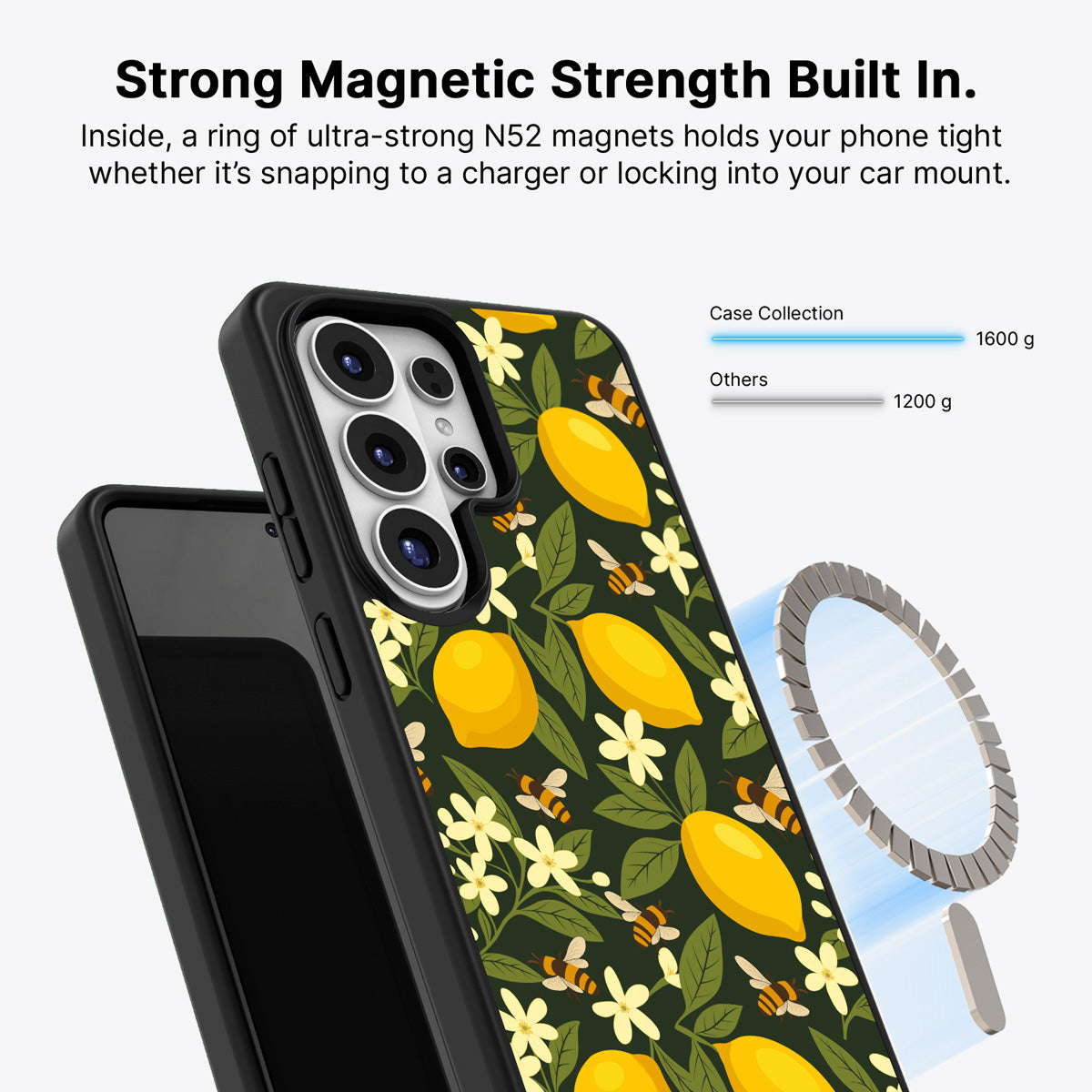 Samsung Galaxy S26 Ultra case construction – Lemon and Bees phone case