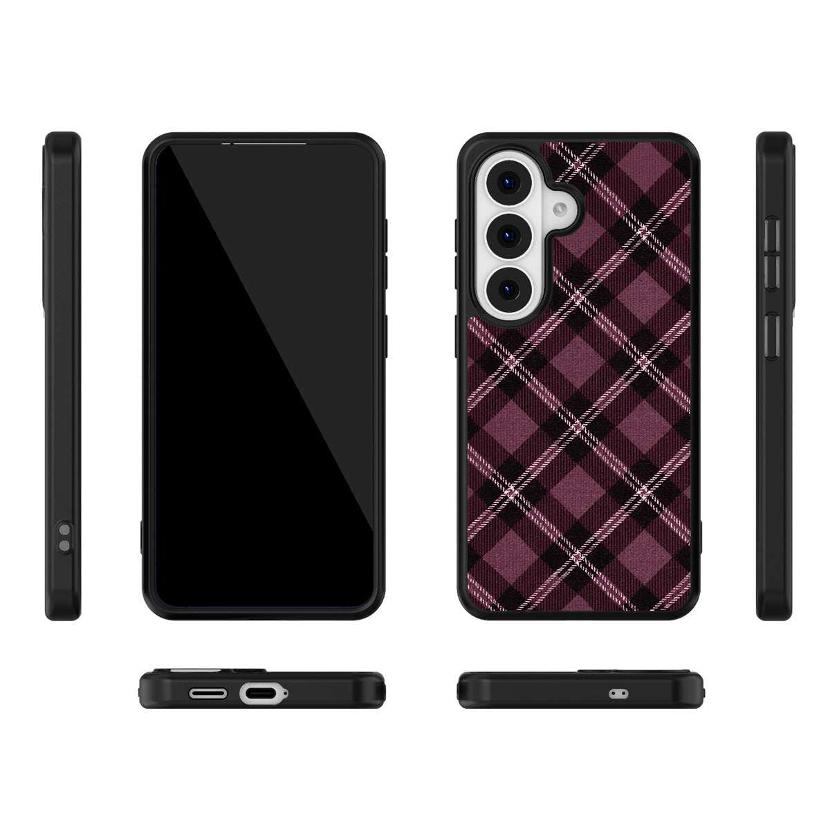 Merlot Weave Samsung Galaxy S26 Plus case – multi-angle view