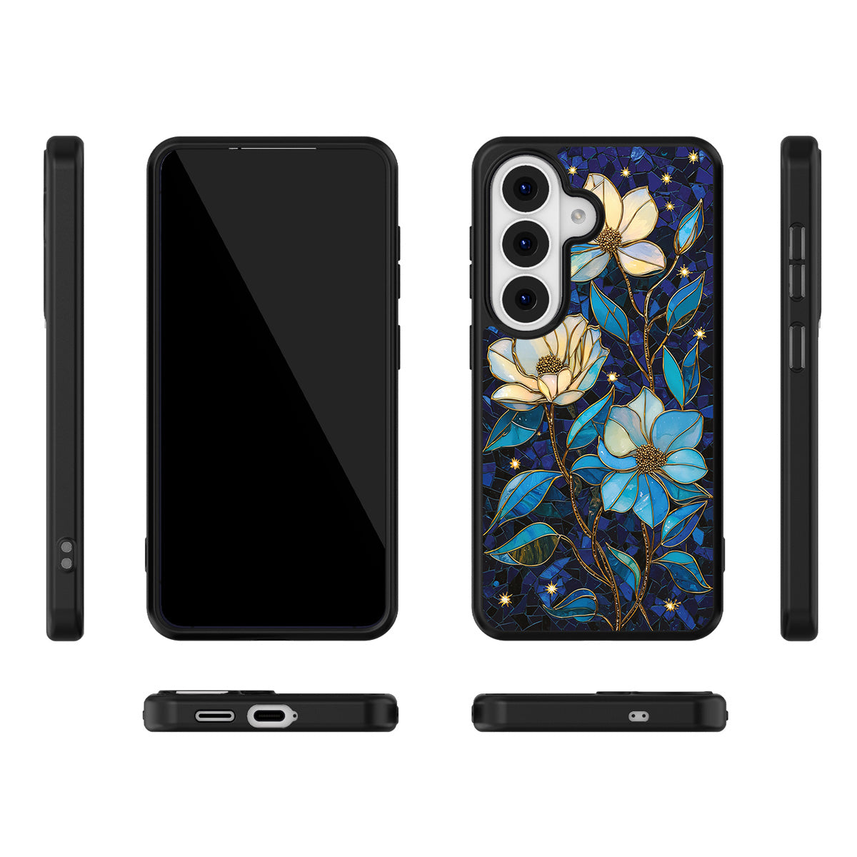 Midnight Magnolia Samsung Galaxy S26 case – multi-angle view