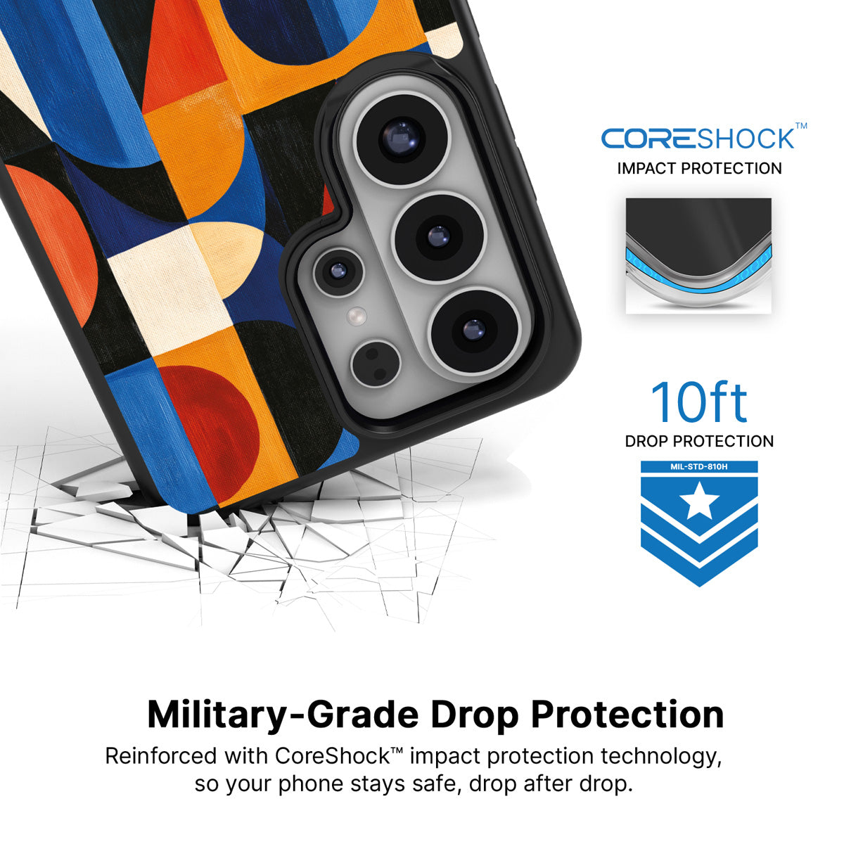 Modernist Muse Samsung Galaxy S26 Ultra case with 10ft military-grade drop protection