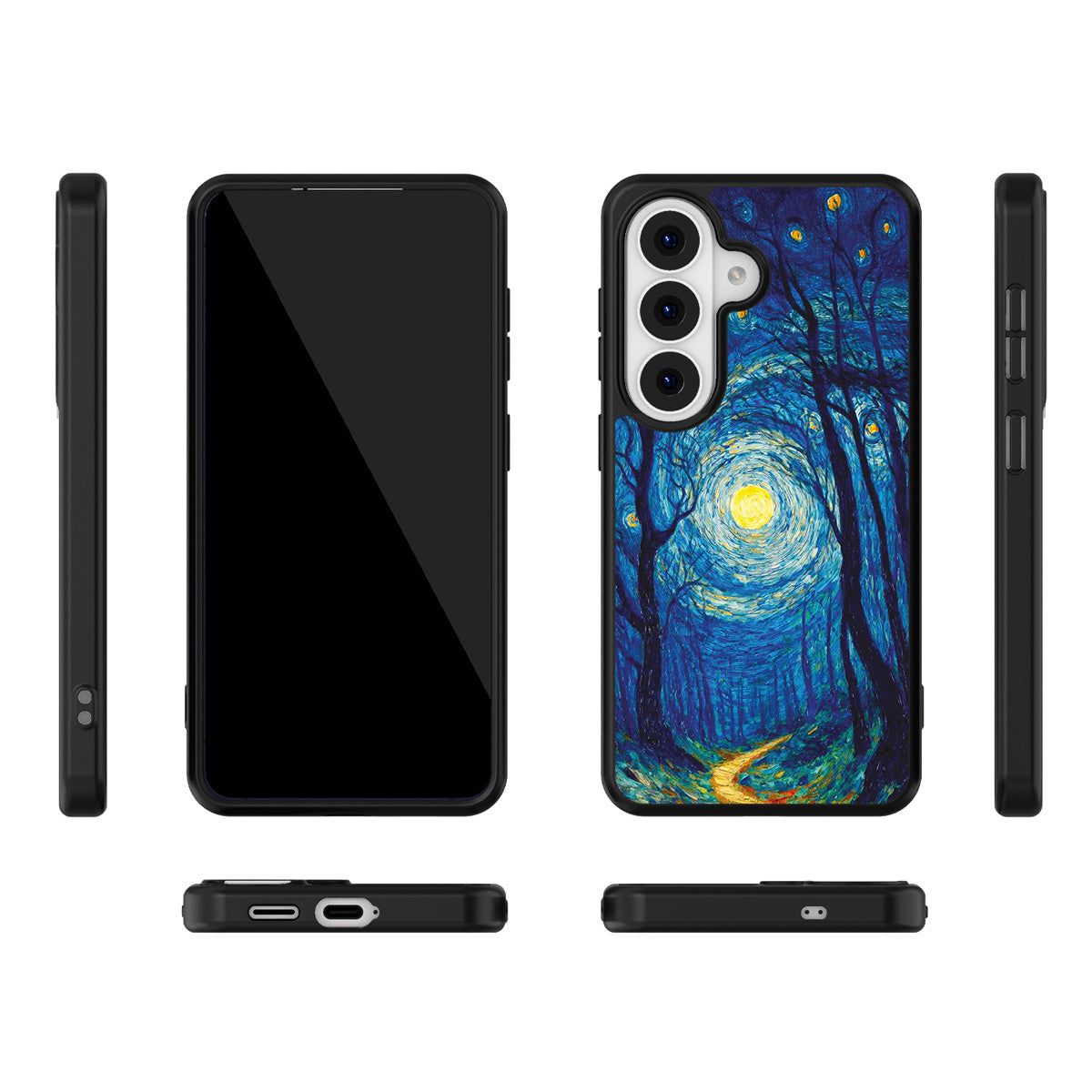 Moonlit Forest Samsung Galaxy S26 case – multi-angle view