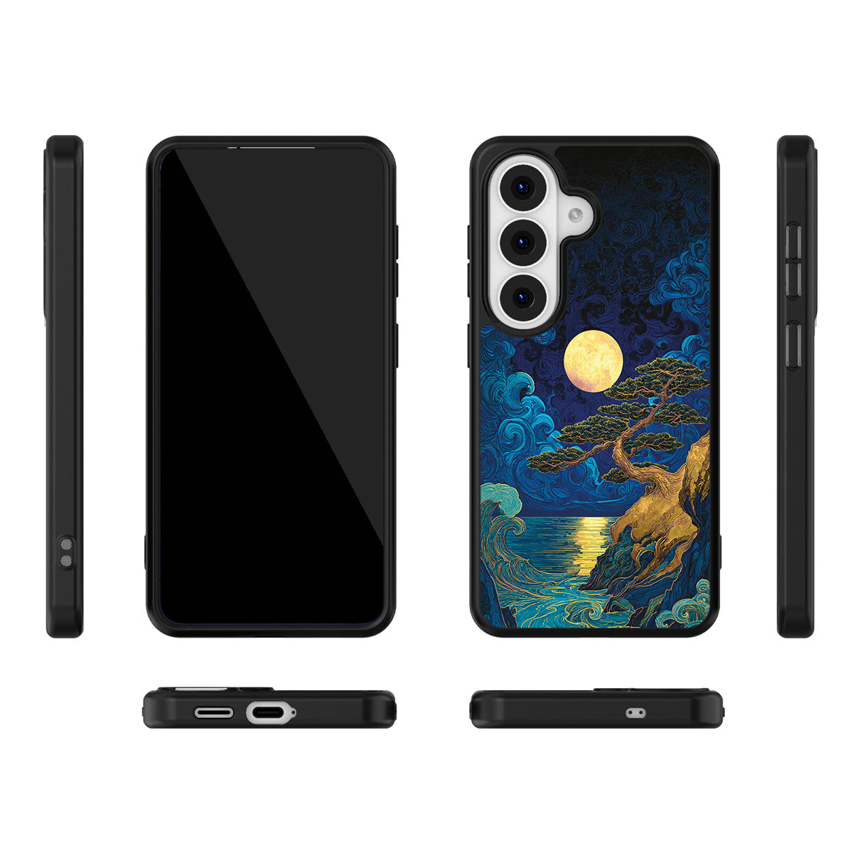 Moonlit Tide Samsung Galaxy S26 case – multi-angle view