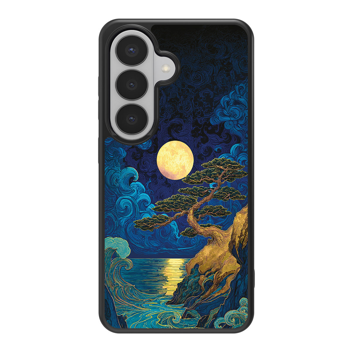 Moonlit Tide design back view – Samsung Galaxy S26 Plus case
