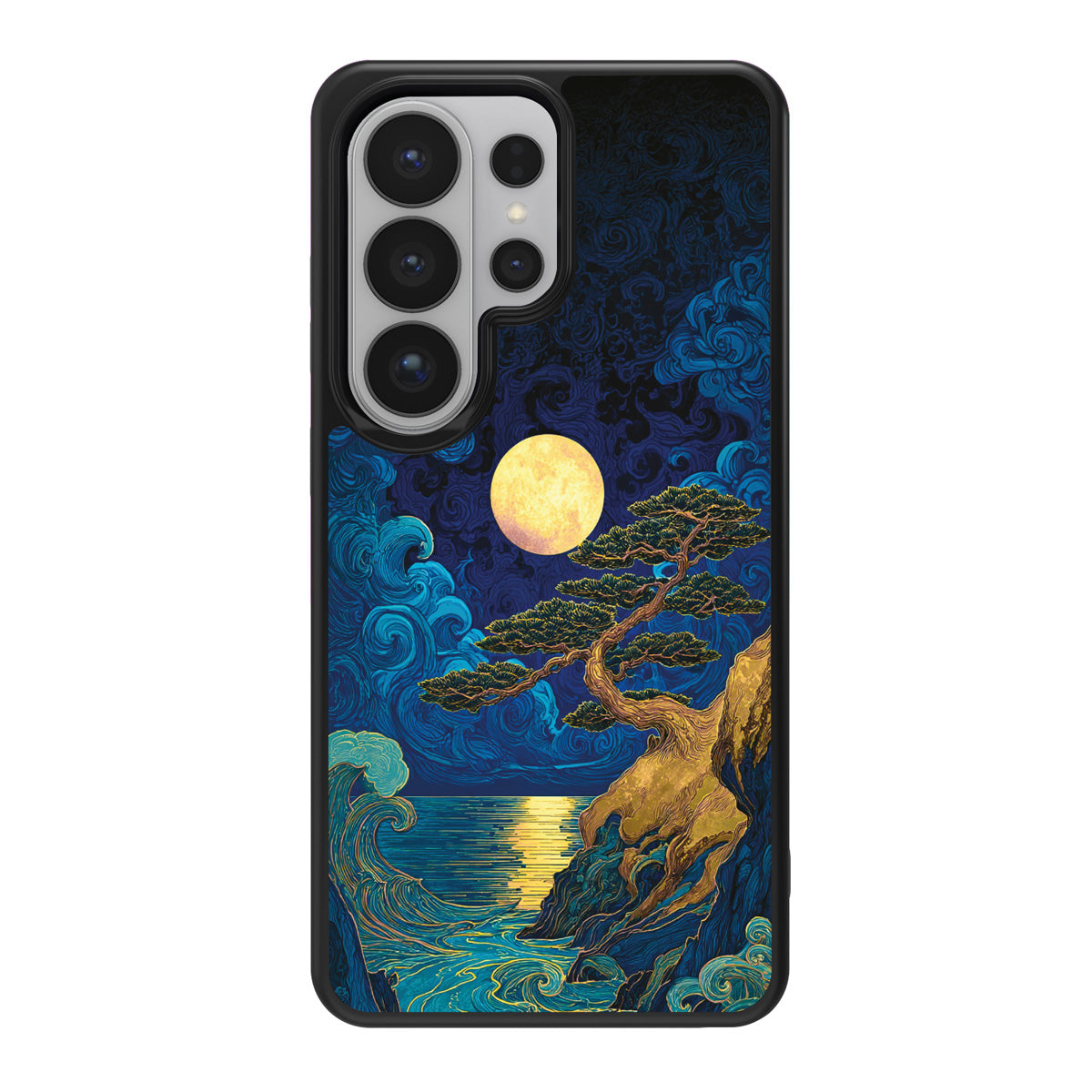 Moonlit Tide design back view – Samsung Galaxy S26 Ultra case