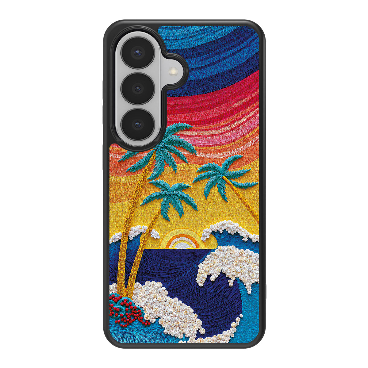 Paper Tropics design back view – Samsung Galaxy S26 case