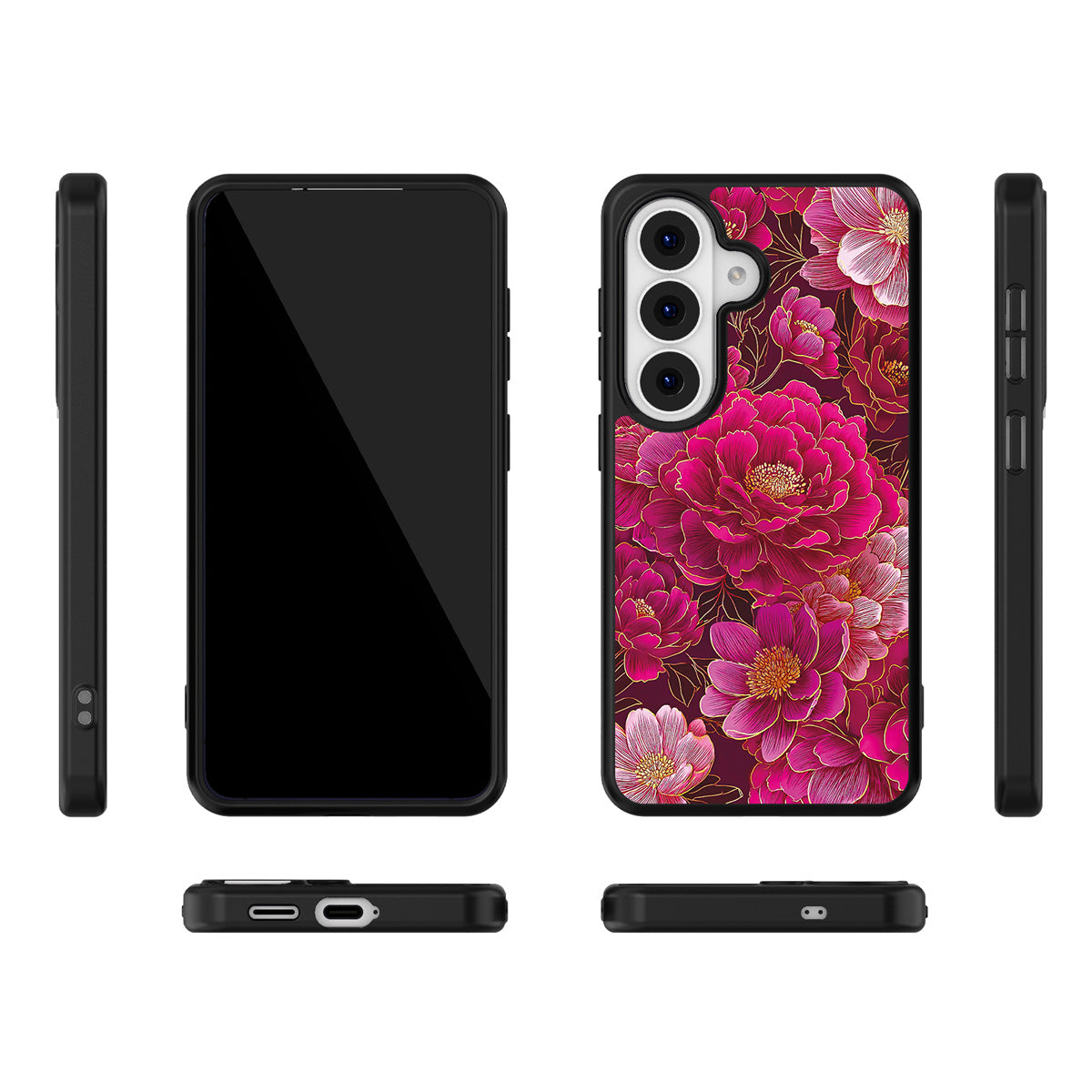 Pink Reverie Samsung Galaxy S26 case – multi-angle view