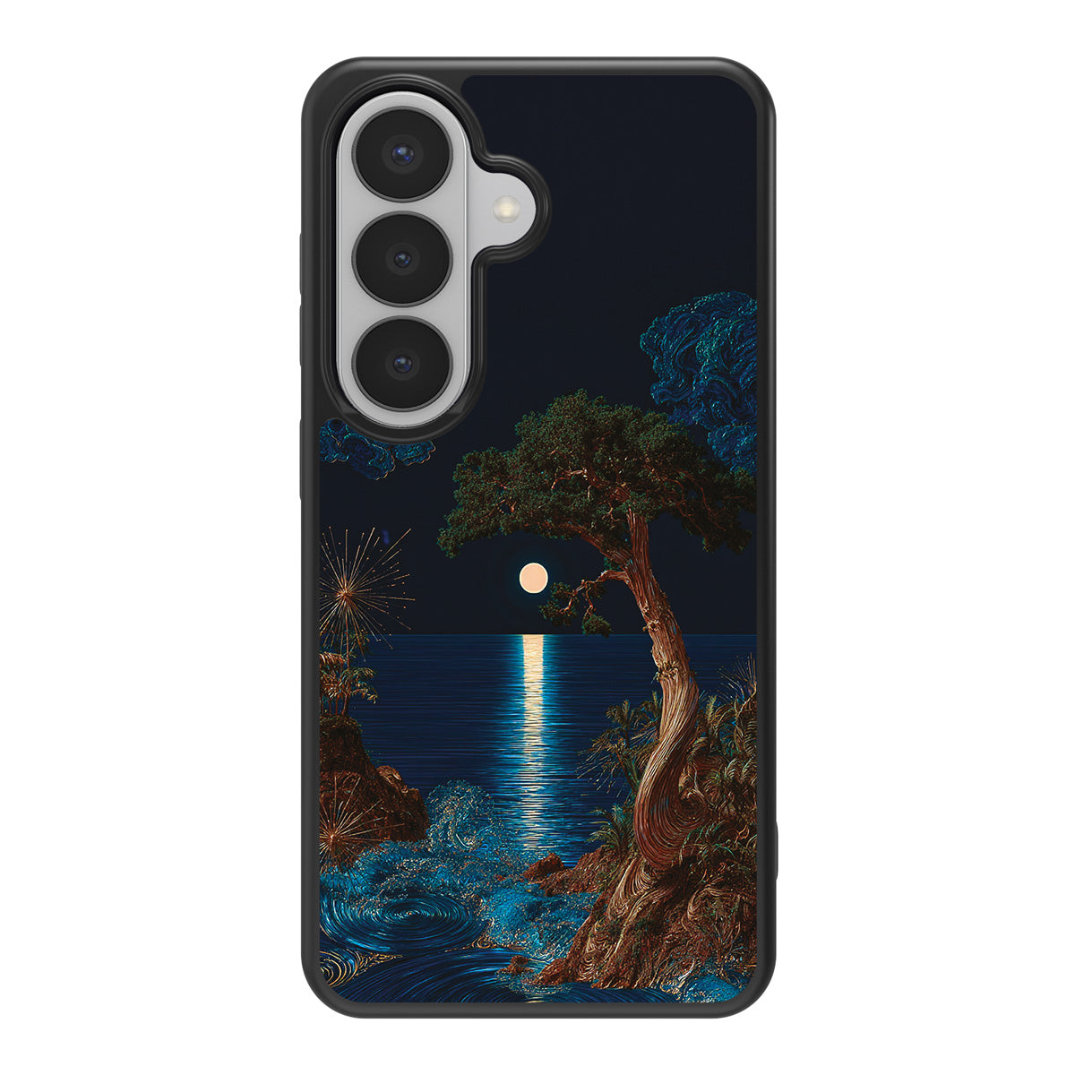 Quiet Moon design back view – Samsung Galaxy S26 case