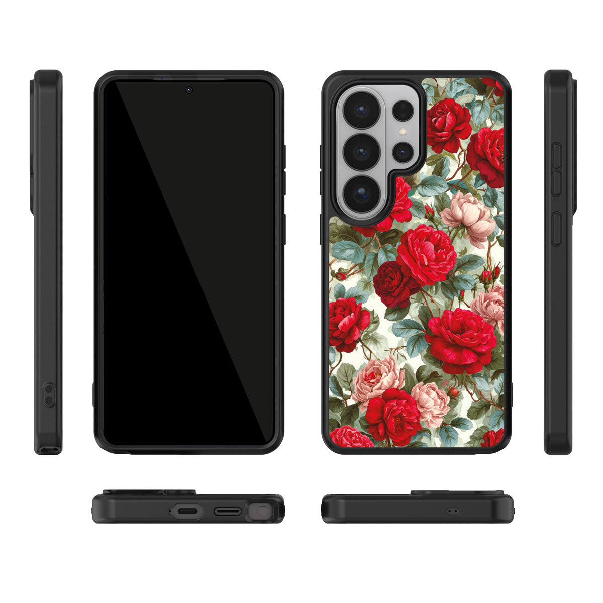 Ruby Roses Samsung Galaxy S26 Ultra case – multi-angle view