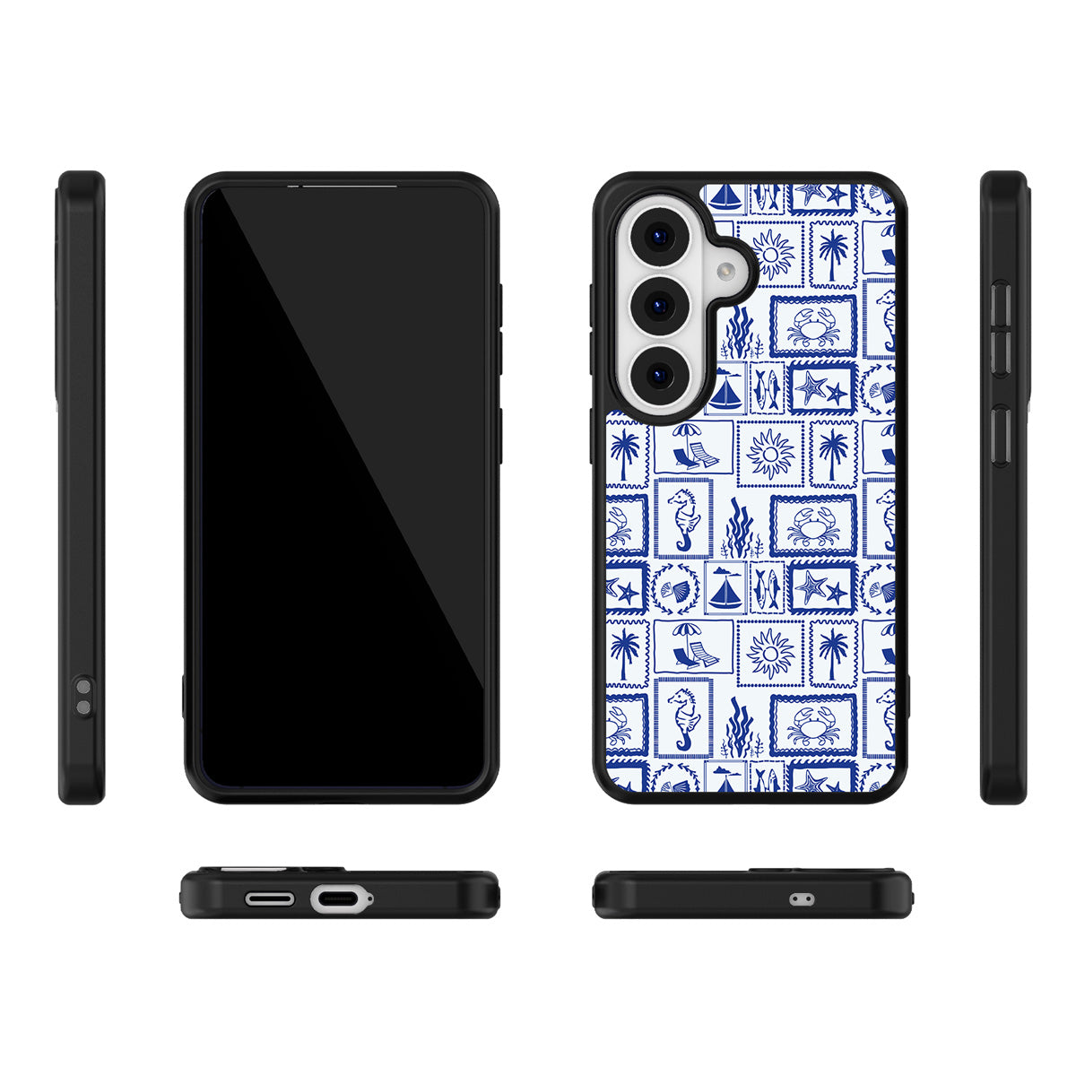 Seaside Sketches Samsung Galaxy S26 case – multi-angle view