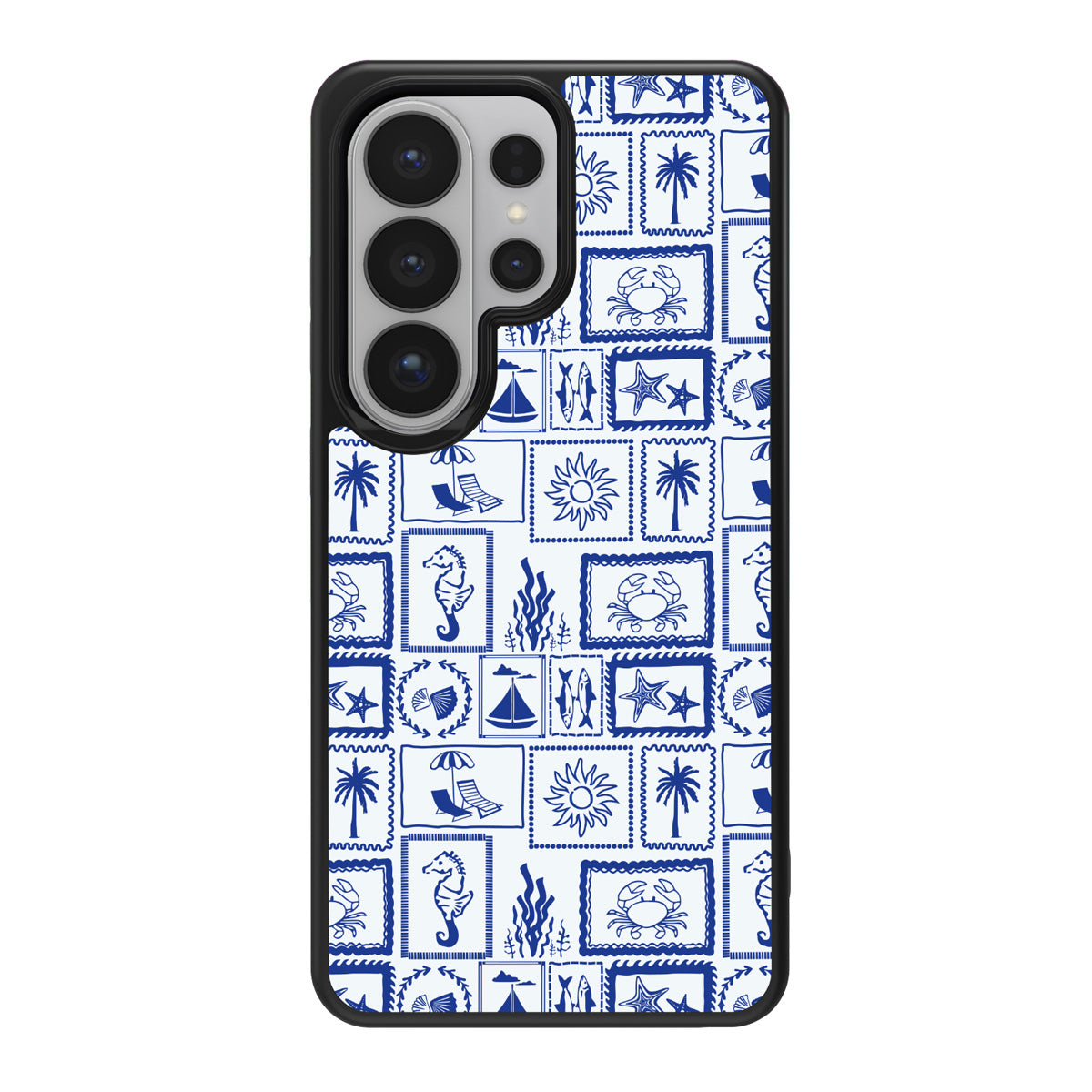 Seaside Sketches design back view – Samsung Galaxy S26 Ultra case