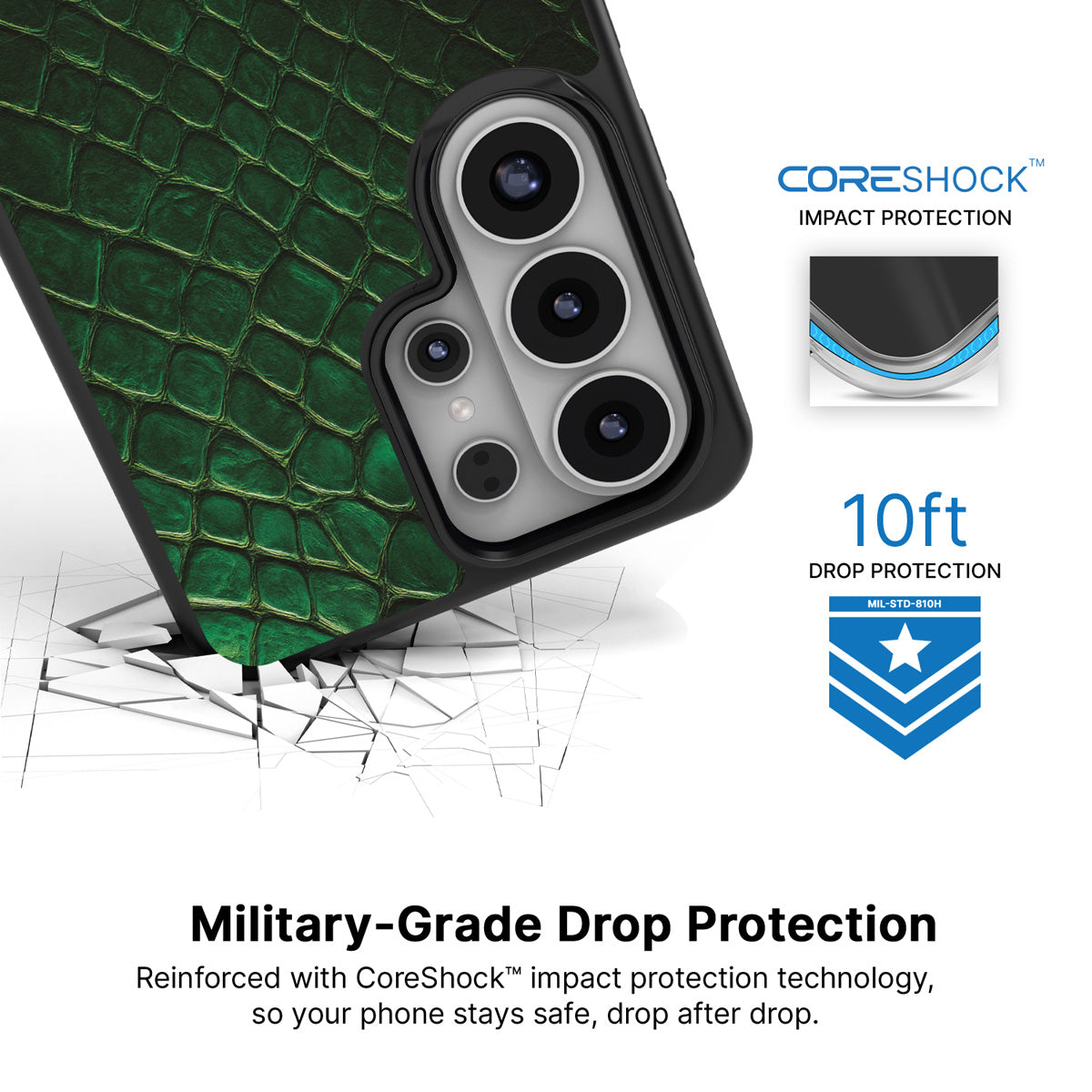 Slytherin Senses Samsung Galaxy S26 Ultra case with 10ft military-grade drop protection