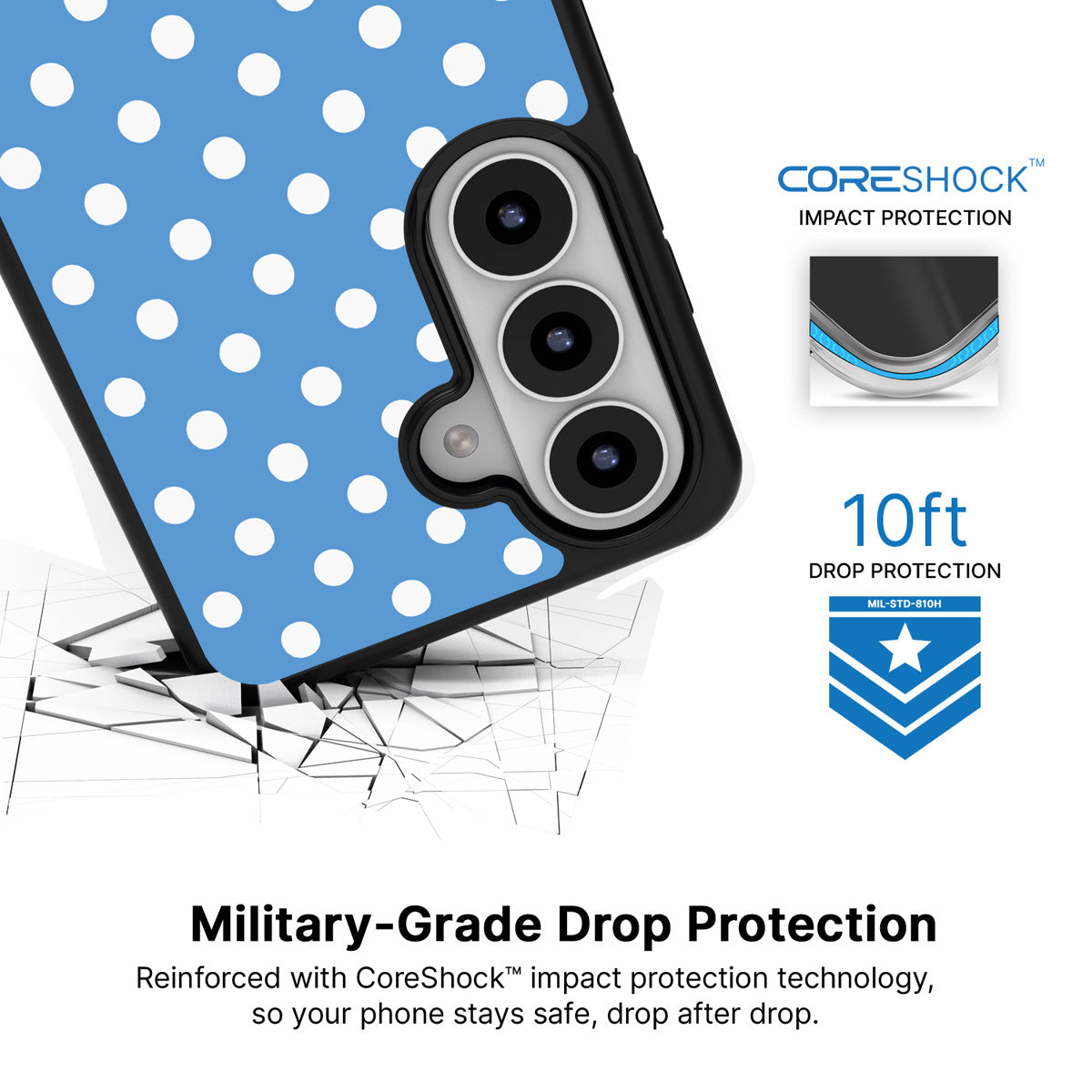 Summer Breeze Samsung Galaxy S26 Plus case with 10ft military-grade drop protection