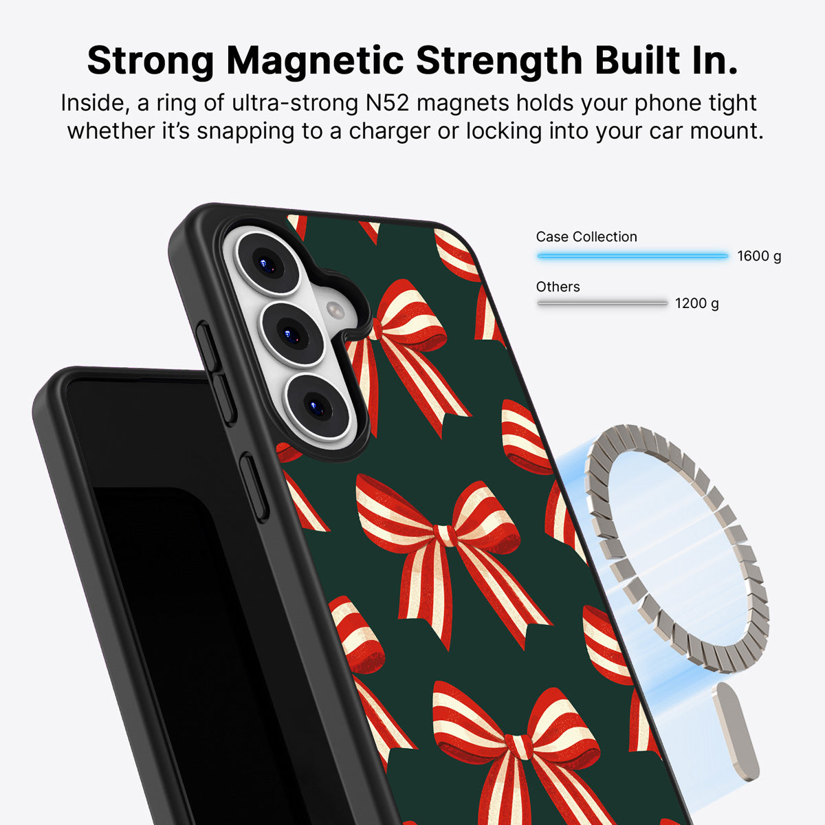 Samsung Galaxy S26 Plus Qi2 magnetic case with N52 magnets – Velvet Ribbon design