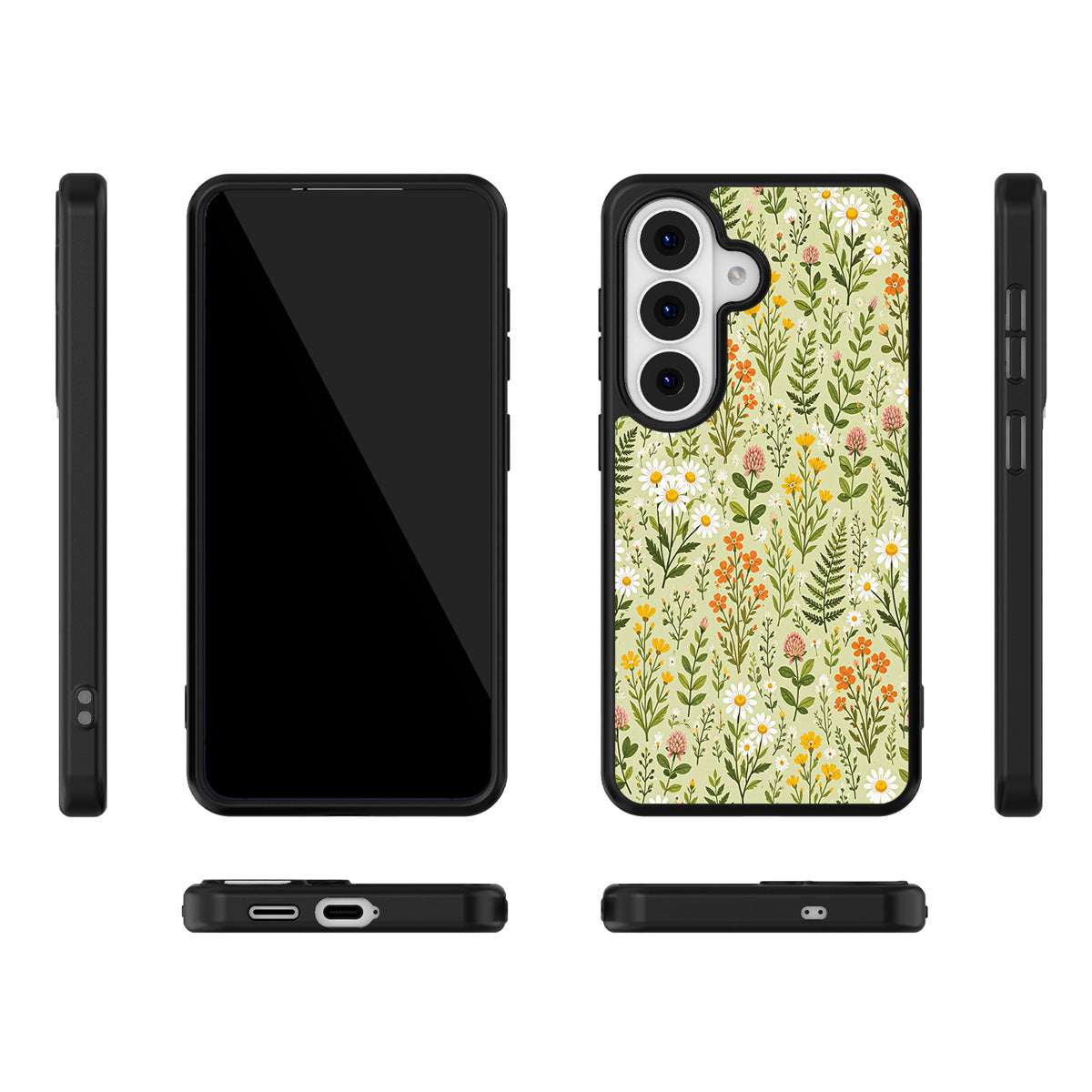 Wildflower Meadow Samsung Galaxy S26 case – multi-angle view