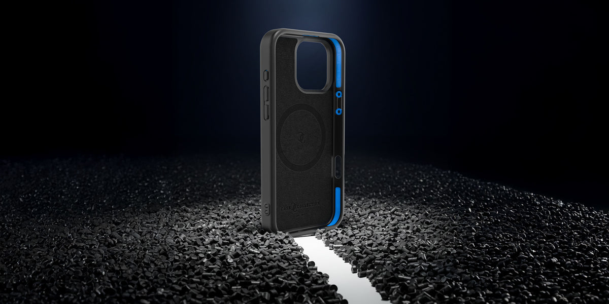 Case Collection phone cases made with 50% GRS certified recycled materials