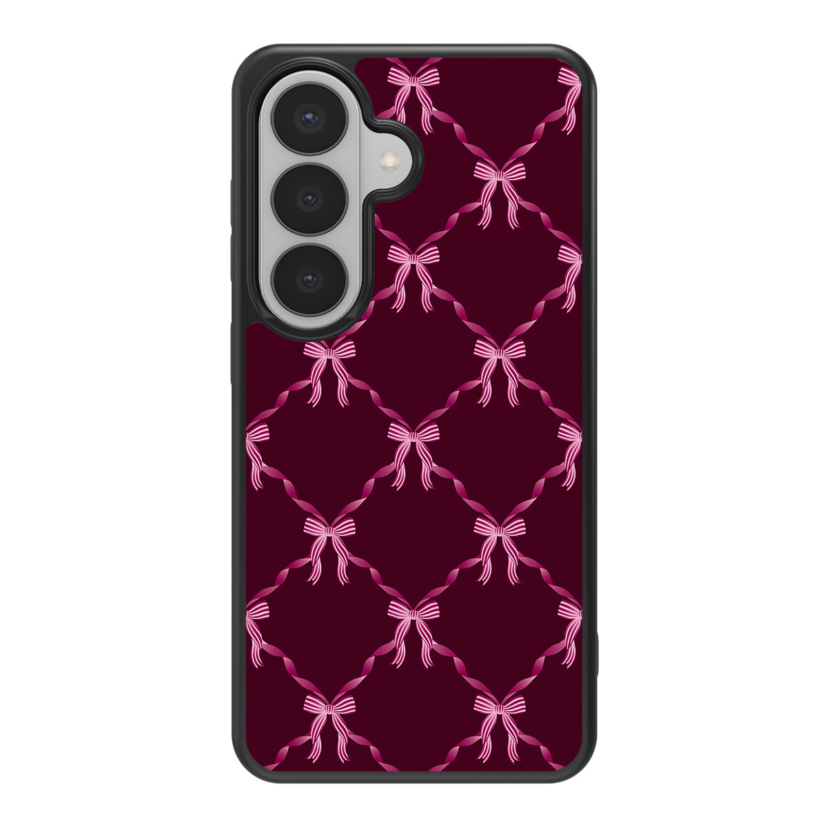 Bordeaux Bow design back view – Samsung Galaxy S26 case