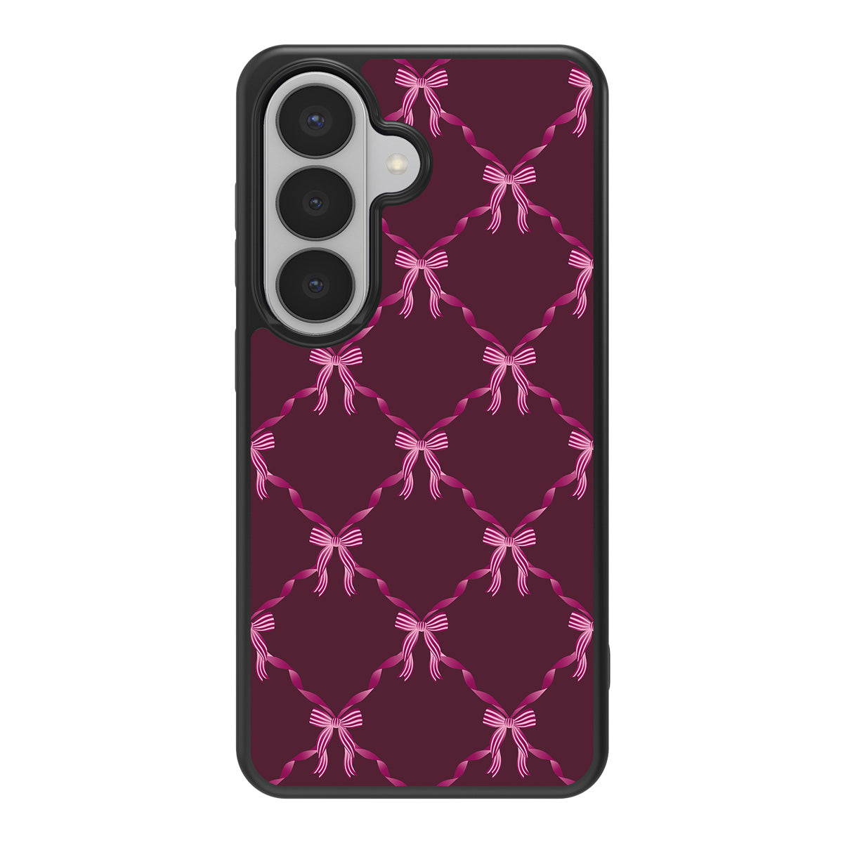 Bordeaux Bow design back view – Samsung Galaxy S26 case