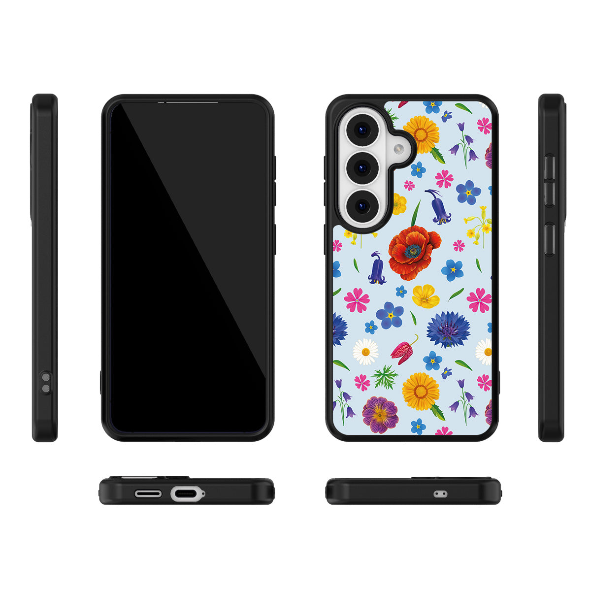 British Wildflowers Samsung Galaxy S26 case – multi-angle view