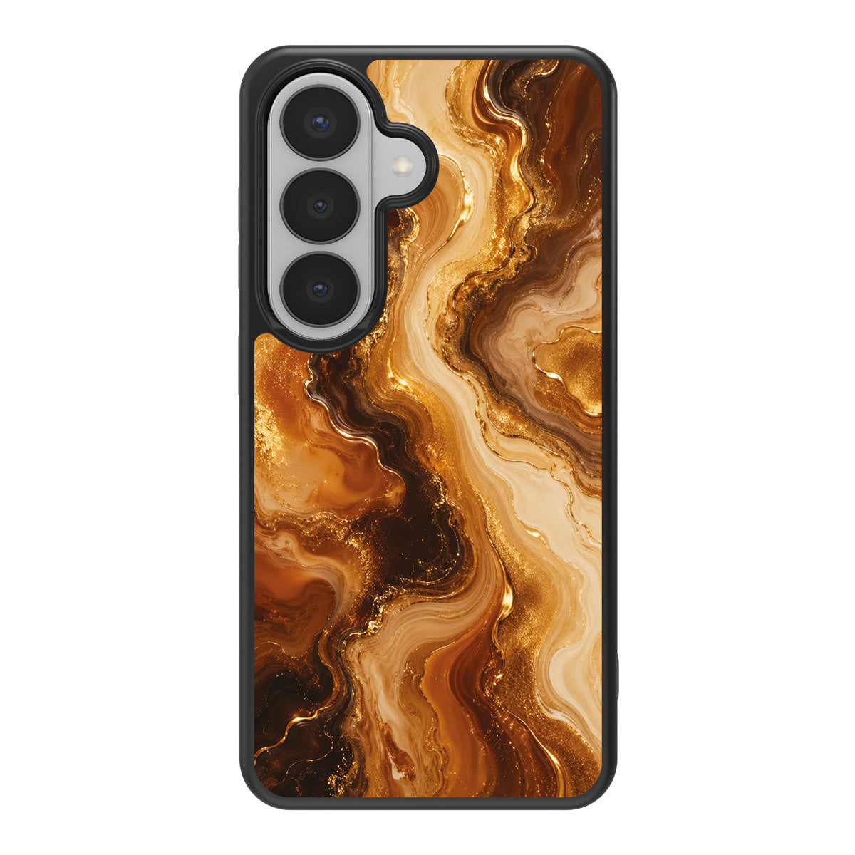 Caramel Swirl design back view – Samsung Galaxy S26 case