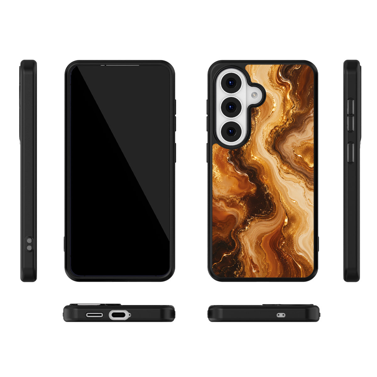 Caramel Swirl Samsung Galaxy S26 Plus case – multi-angle view