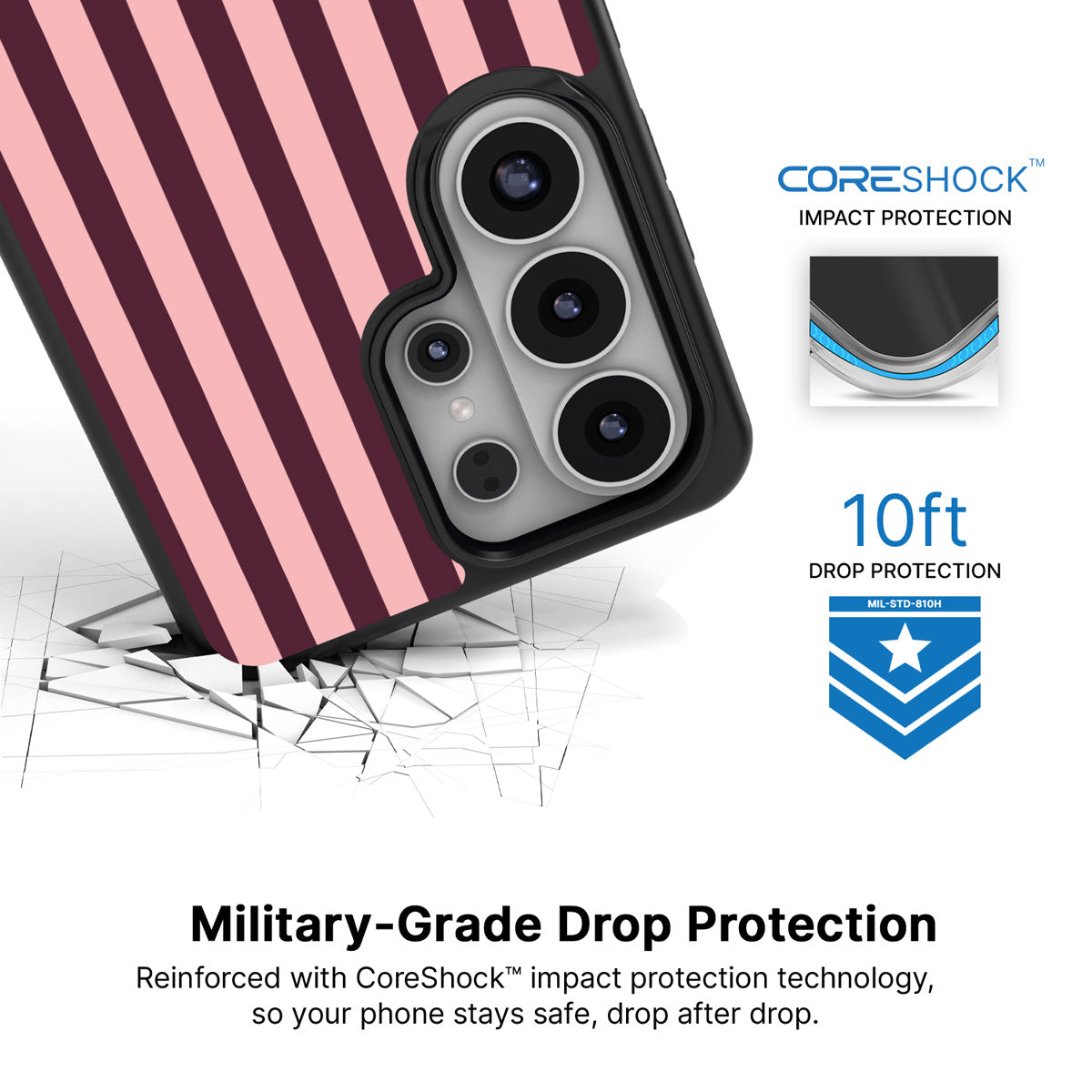 Claret Awning Samsung Galaxy S26 Ultra case with 10ft military-grade drop protection