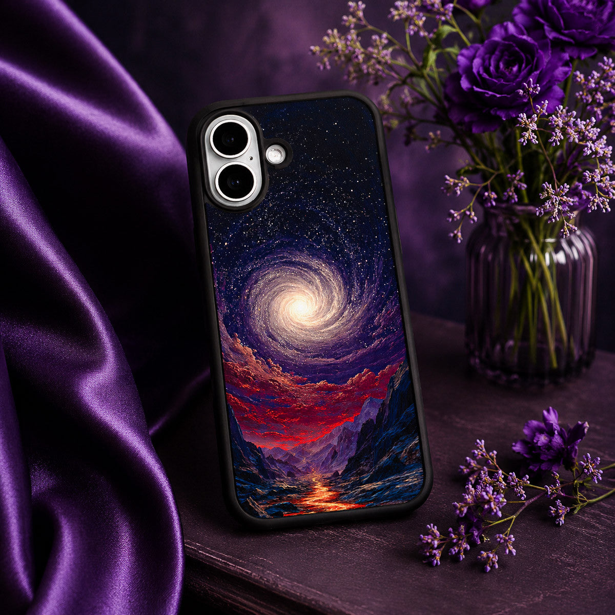 Purple Designer iPhone Air Case – Cosmic Vortex | MagSafe — view 4