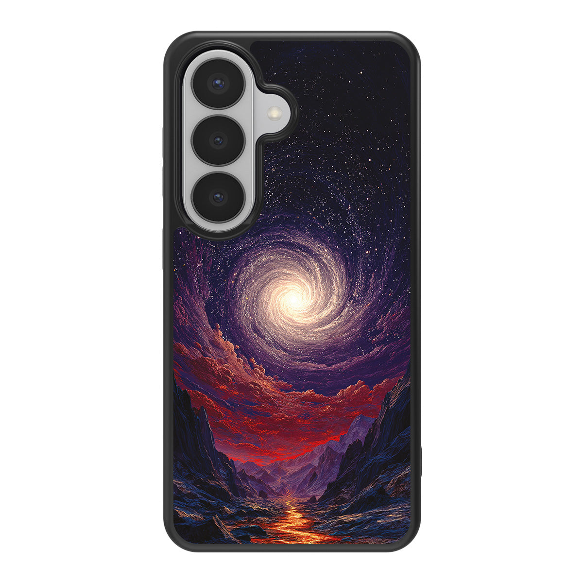 Cosmic Vortex design back view – Samsung Galaxy S26 Plus case