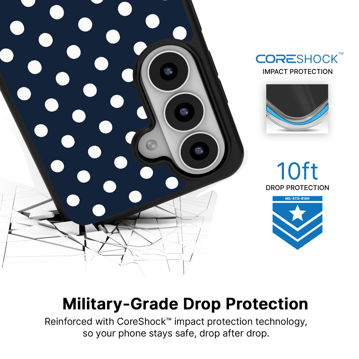 Deep Sea Samsung Galaxy S26 case with 10ft military-grade drop protection